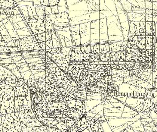 Karte der Waldsiedlung von 1956